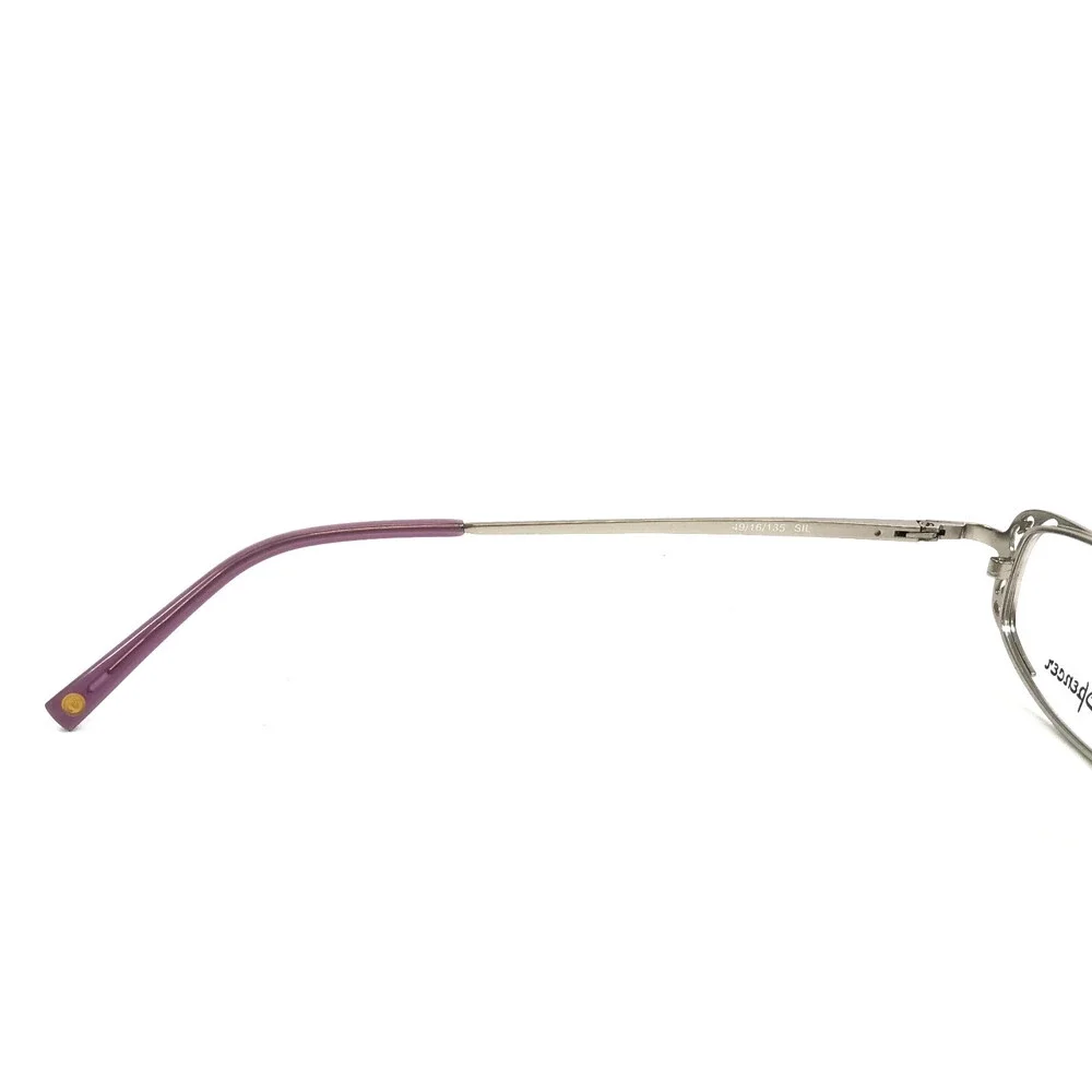 Valerie Spencer Eyeglasses Frames 9118 SIL Silver Rectangle Full Rim 49-16-135
